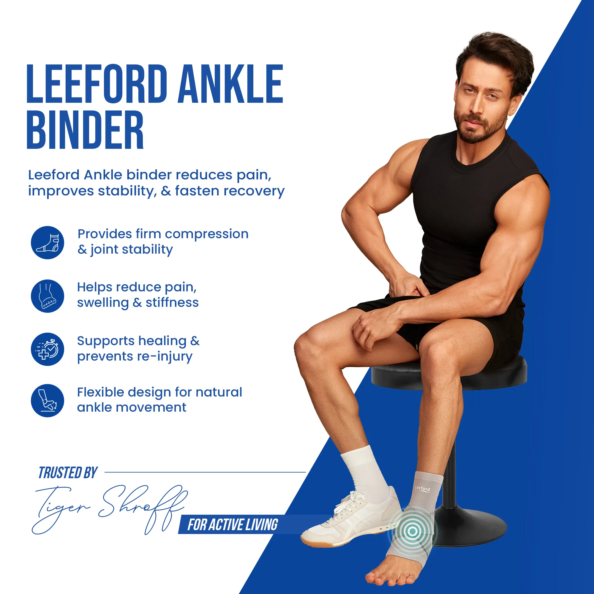 Ankle Binder for Pain Management | Non-Slip, 4-Way Stretch - Image 5