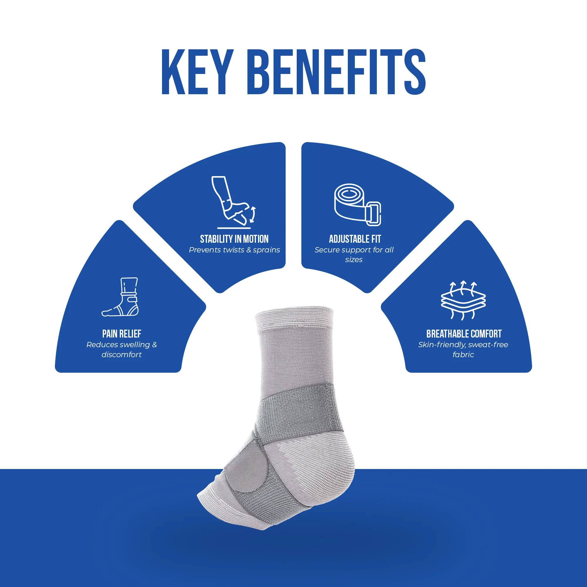 Ankle Binder for Pain Management | Non-Slip, 4-Way Stretch - Image 7
