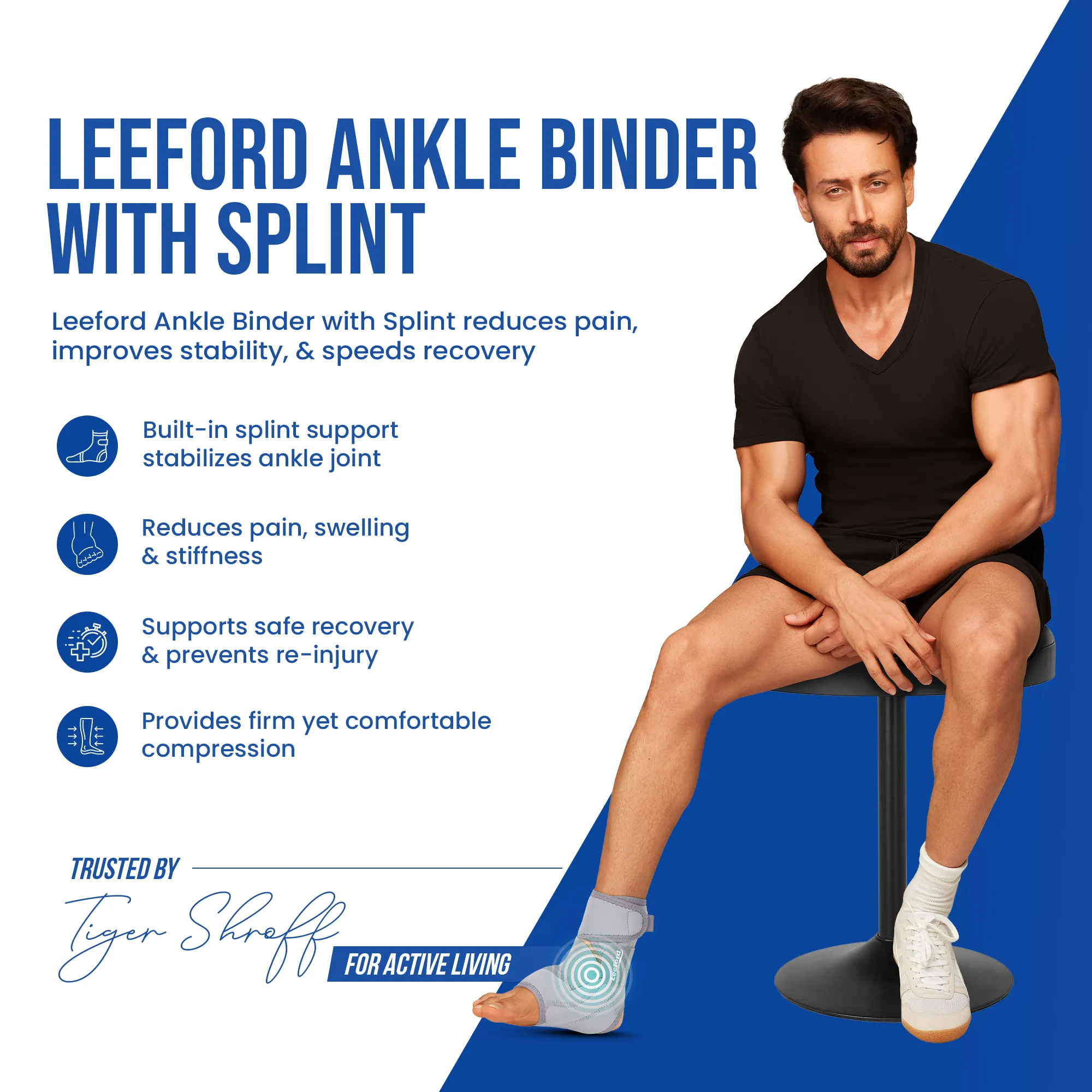 Ankle Binder With Splint | Supports Healing with Stable Compression - Image 5