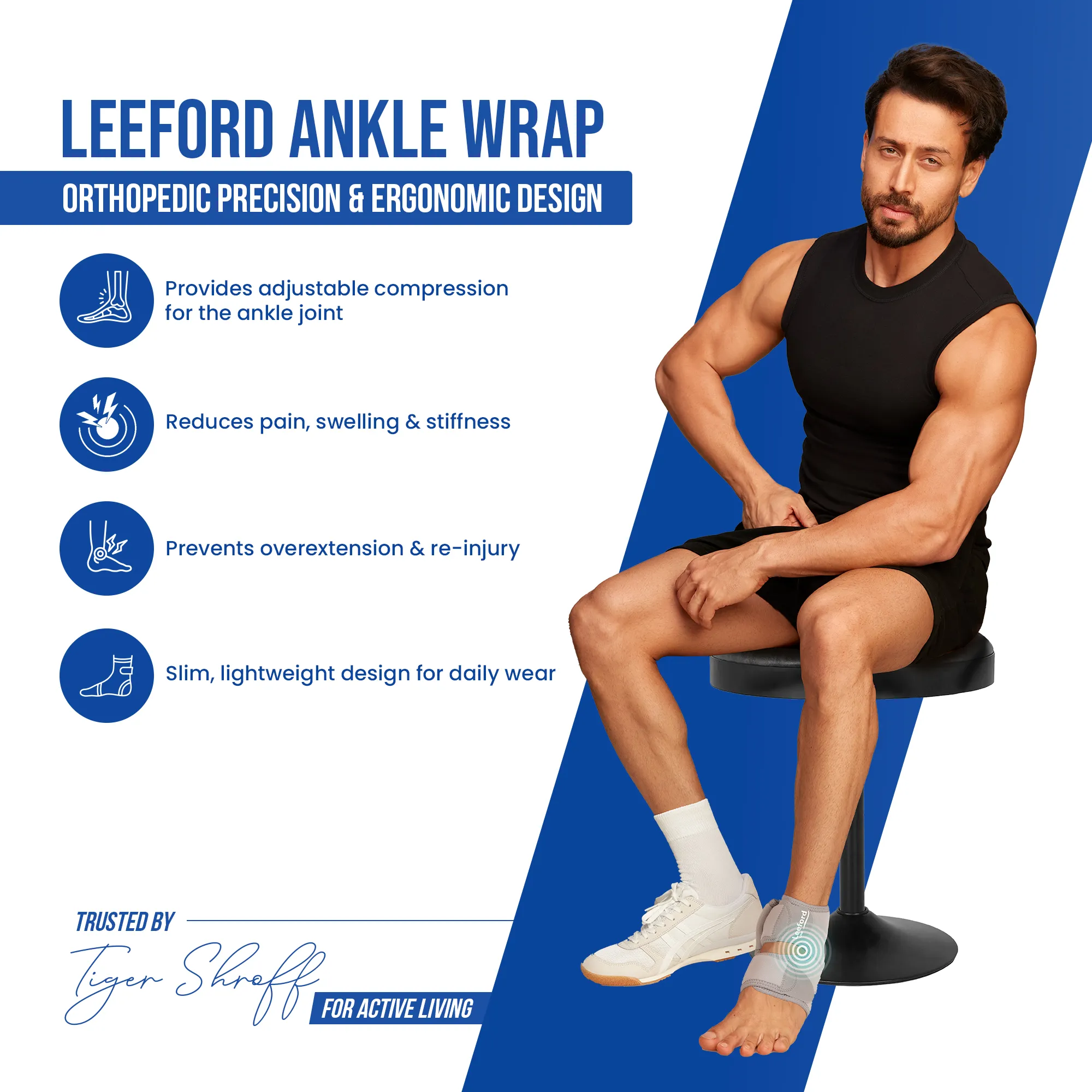 Leeford Ankle Wrap | Neoprene, Prevents Ankle Pain & Injuries - Image 5