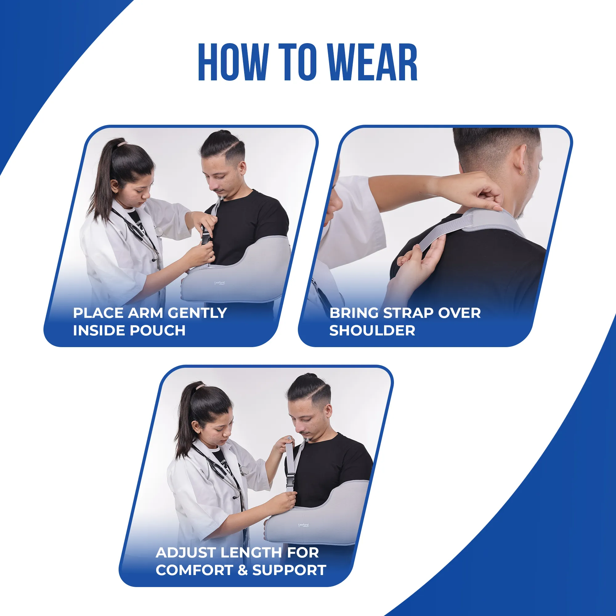 Leeford Arm Sling | Supports Shoulder & Arm for Faster Recovery - Image 8