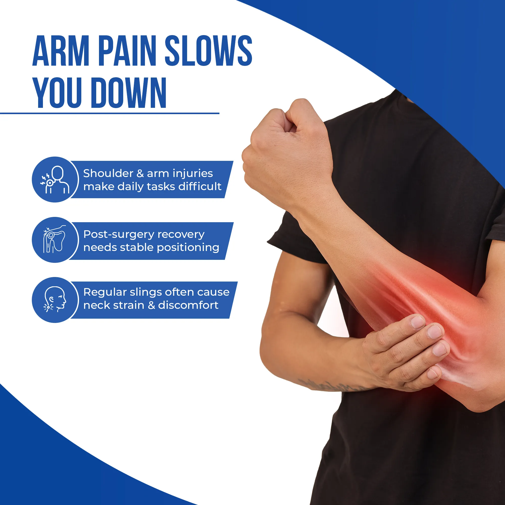Leeford Arm Sling Baggy | Advanced Support for Arm & Shoulder Injuries - Image 4