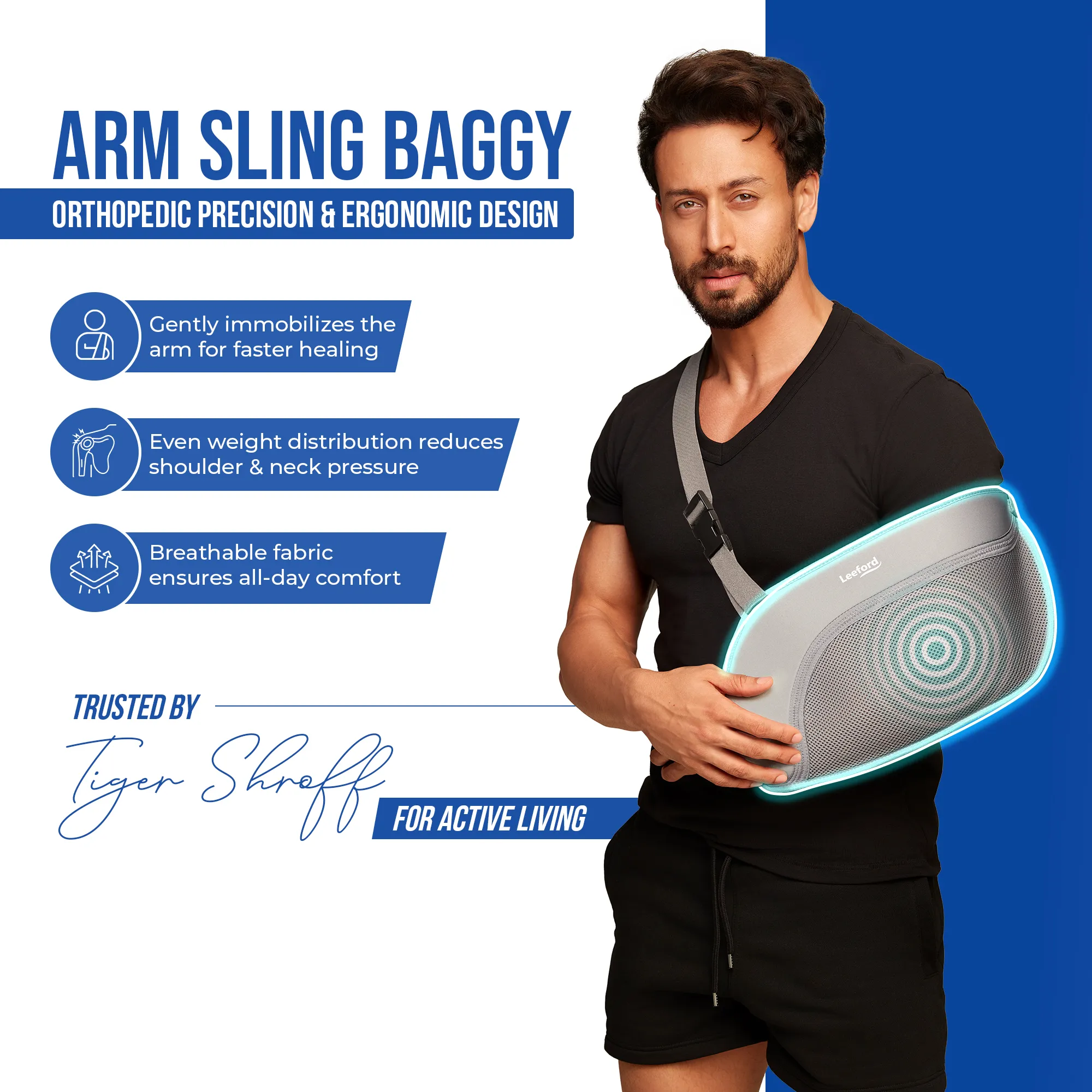 Leeford Arm Sling Baggy | Advanced Support for Arm & Shoulder Injuries - Image 5