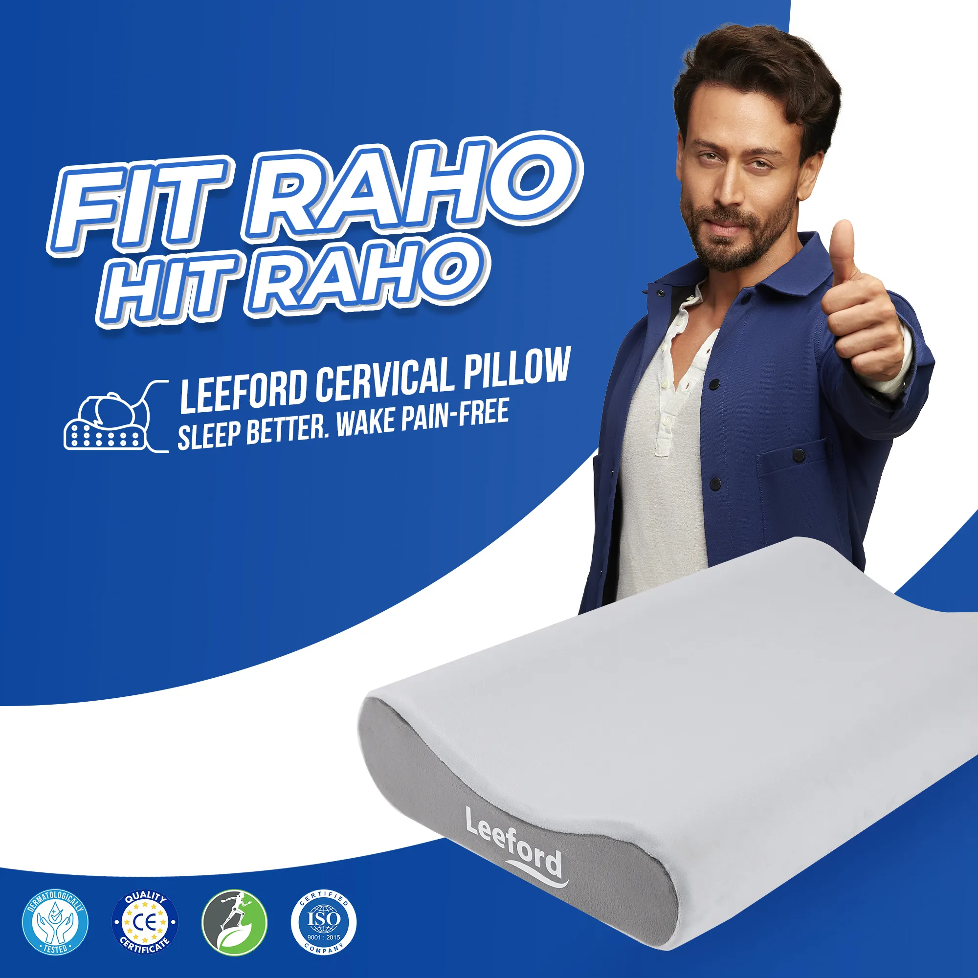 Contoured Cervical Pillow | PU Foam for Neck Stiffness, Spondylosis - Image 3