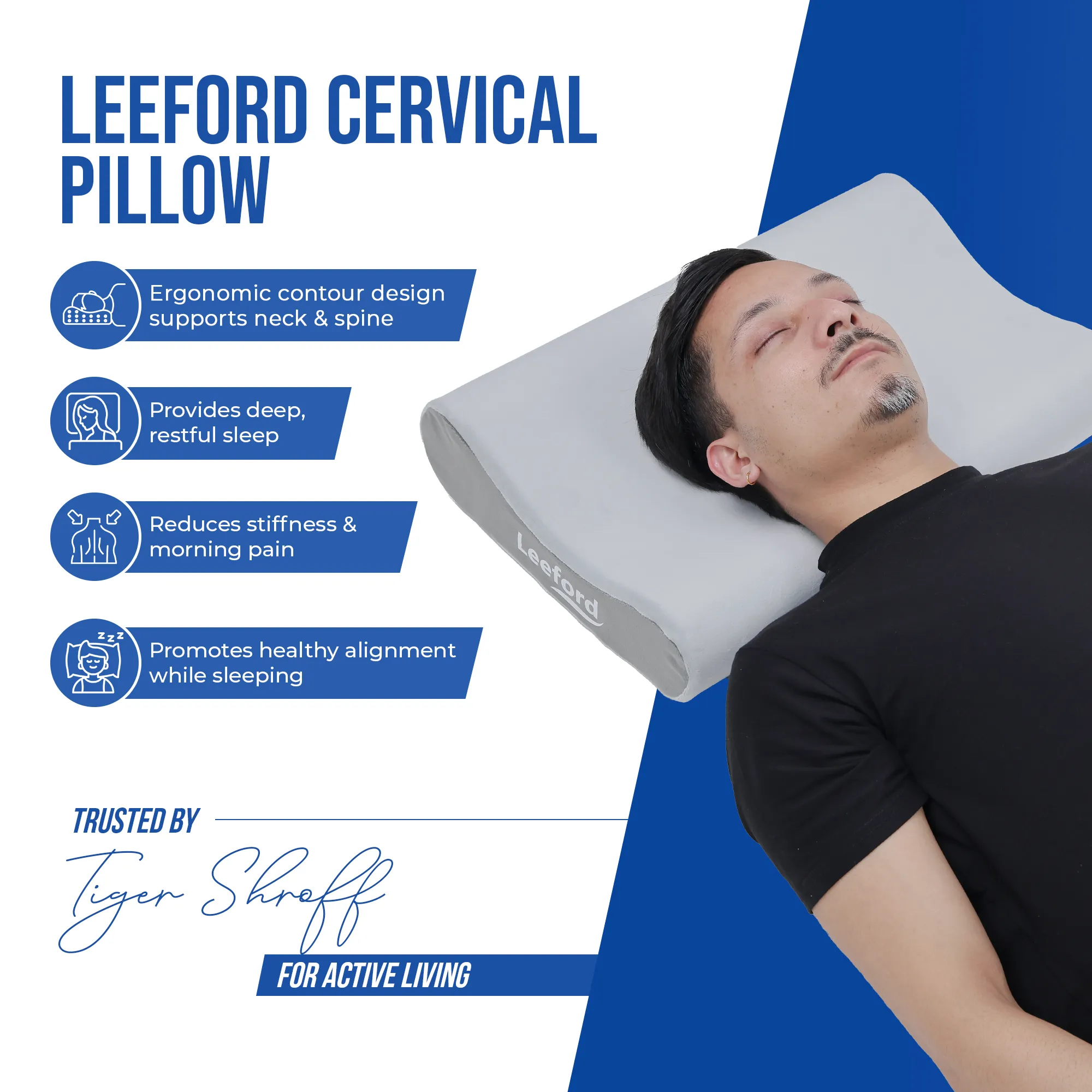 Contoured Cervical Pillow | PU Foam for Neck Stiffness, Spondylosis - Image 5