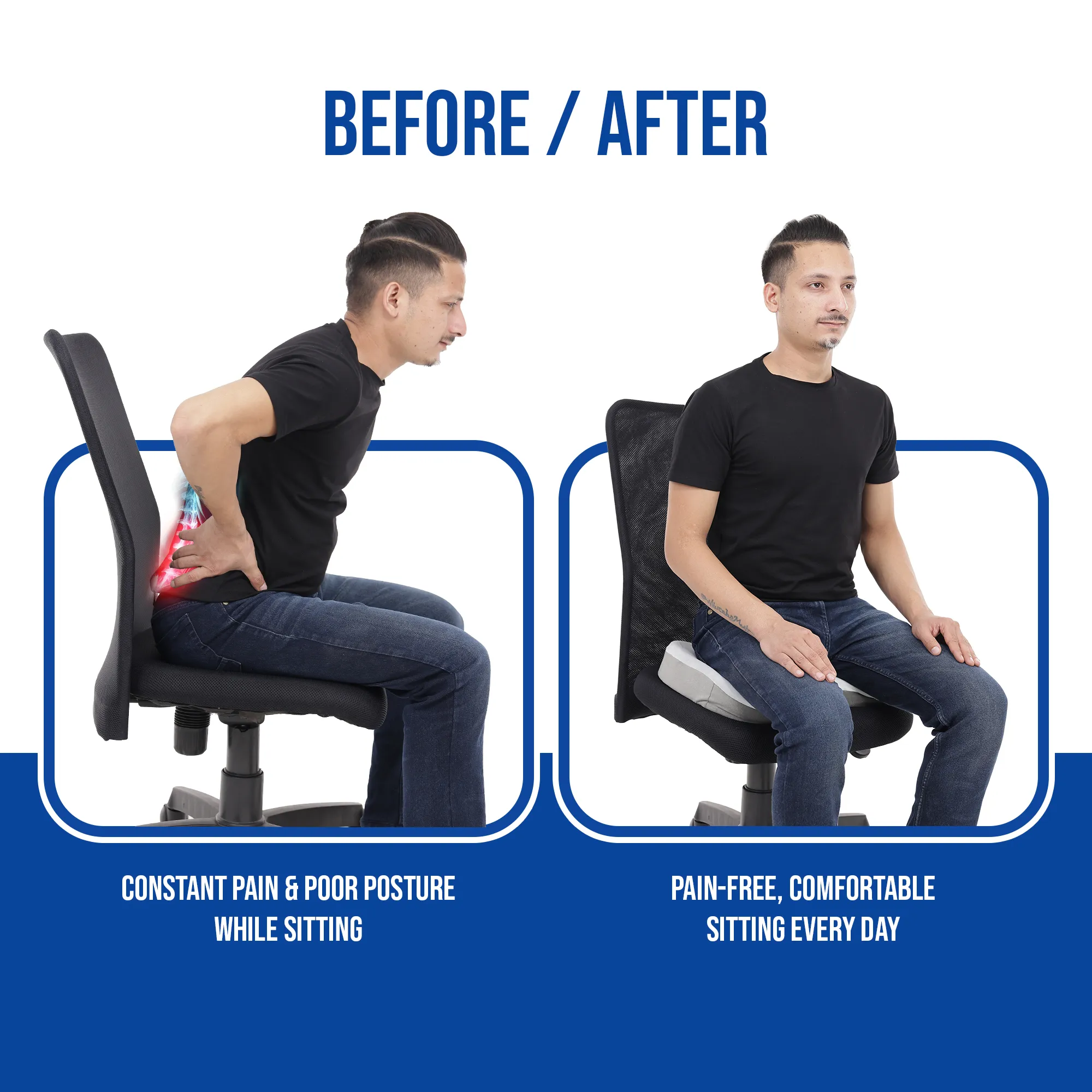 Coccyx Seat for Tailbone, Back and Hip Pain Relief - Image 10