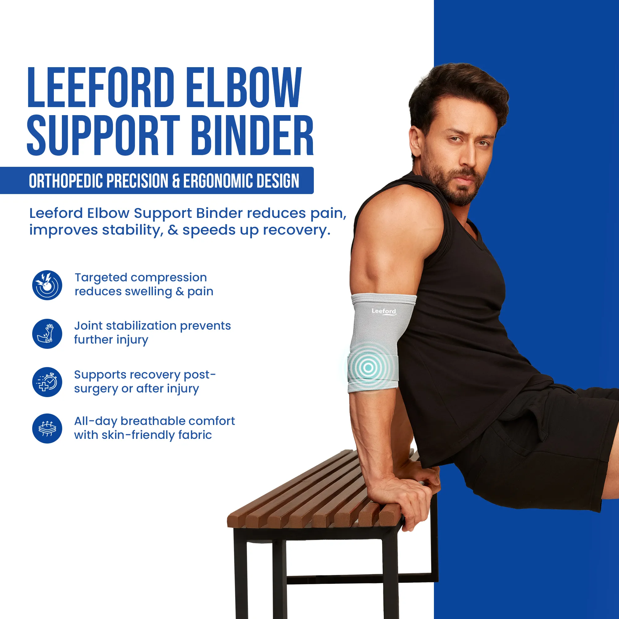 Leeford Elbow Support Binder | Protects Weak & Injured Elbows - Image 5