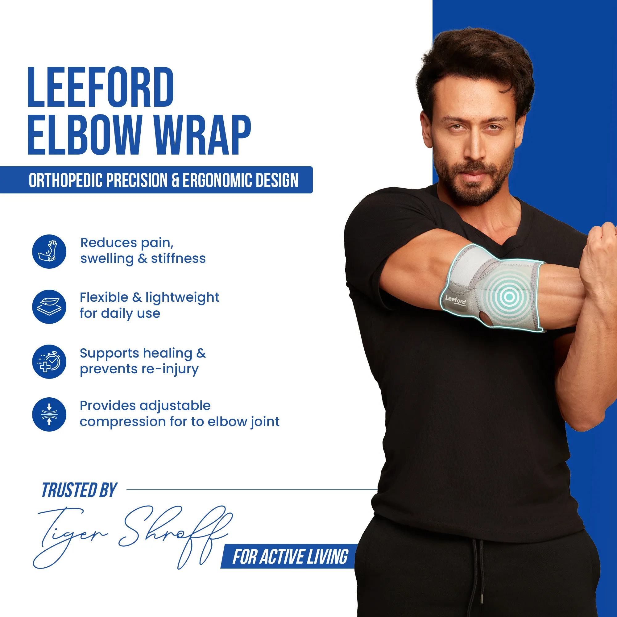 Leeford Elbow Wrap Relieves Pain, Supports Joint Recovery - Image 5