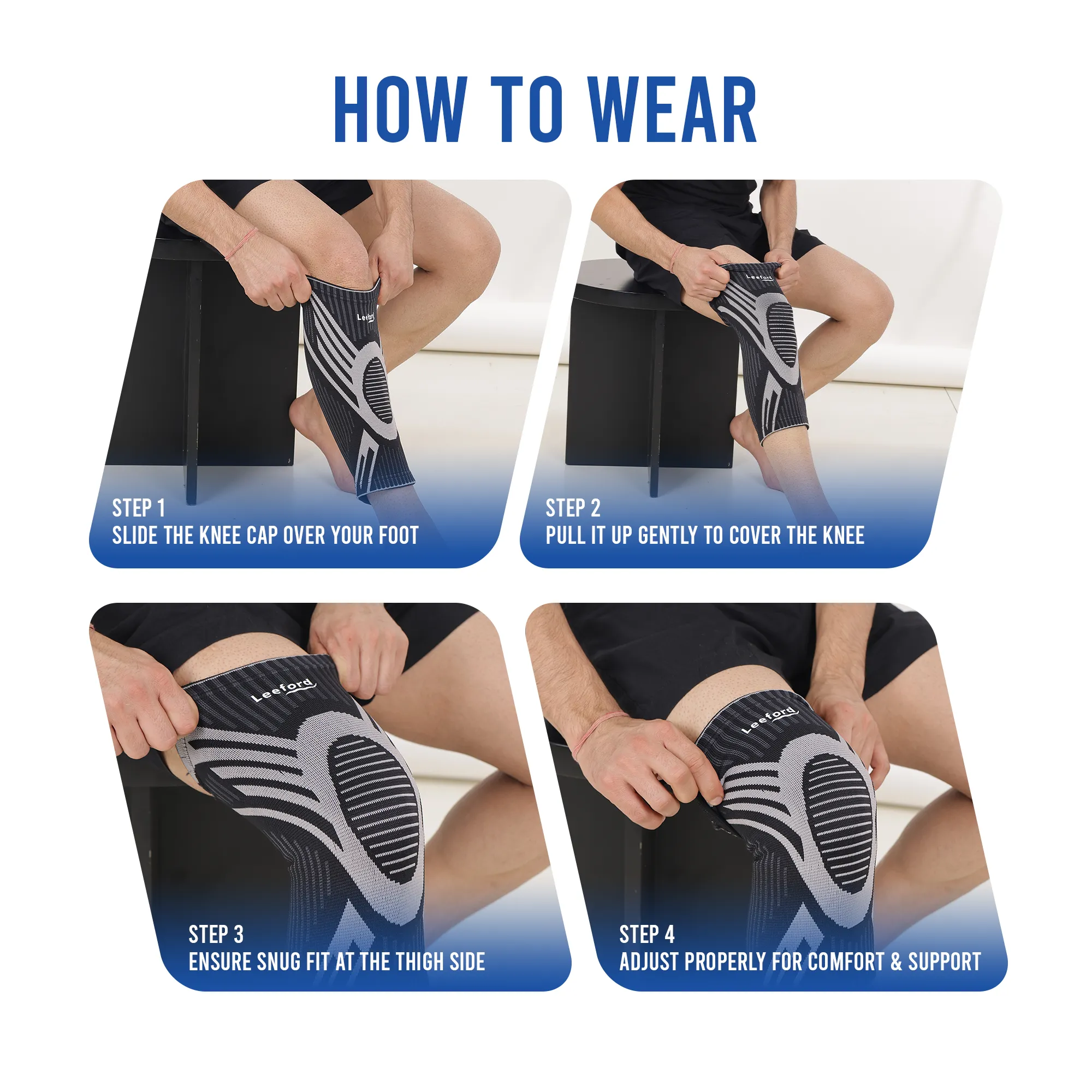 Designer Knee Cap for Sports, Gym, Running, Jogging & Weightlifting (Men) - Image 11