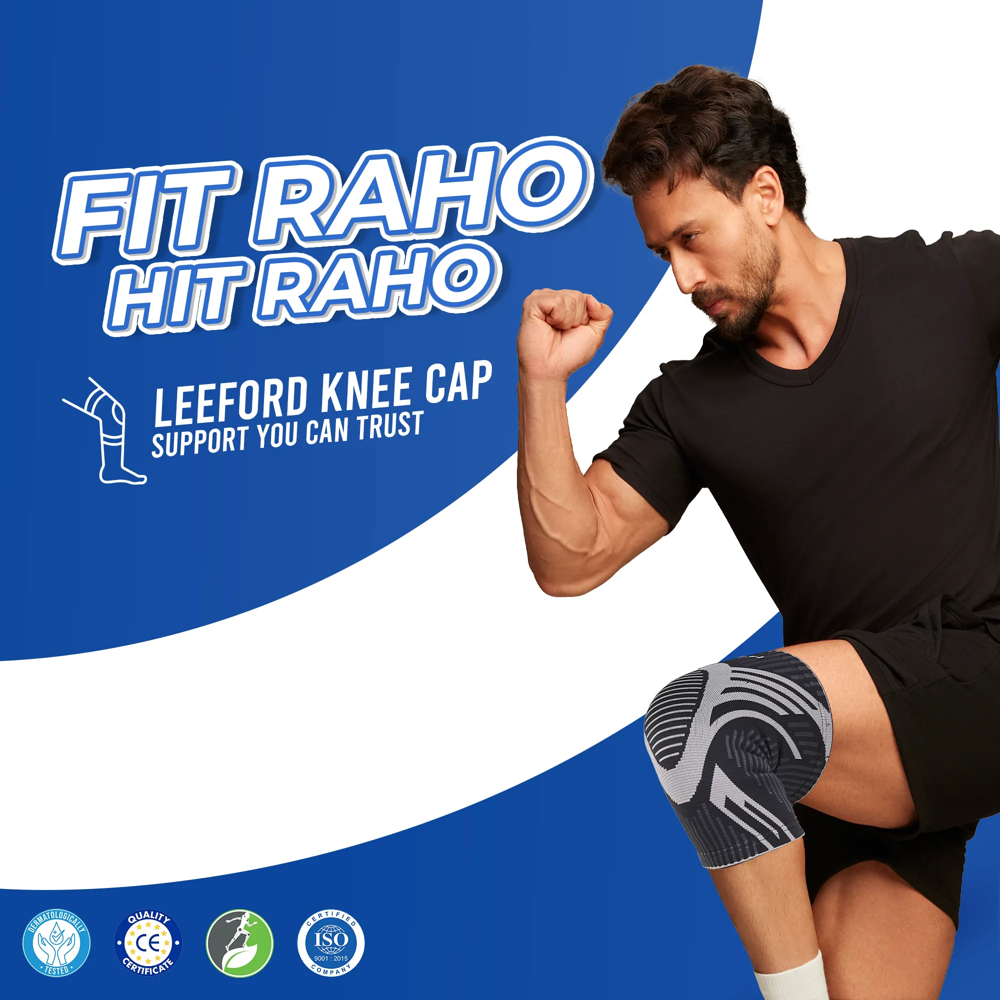Designer Knee Cap for Sports, Gym, Running, Jogging & Weightlifting (Men) - Image 3