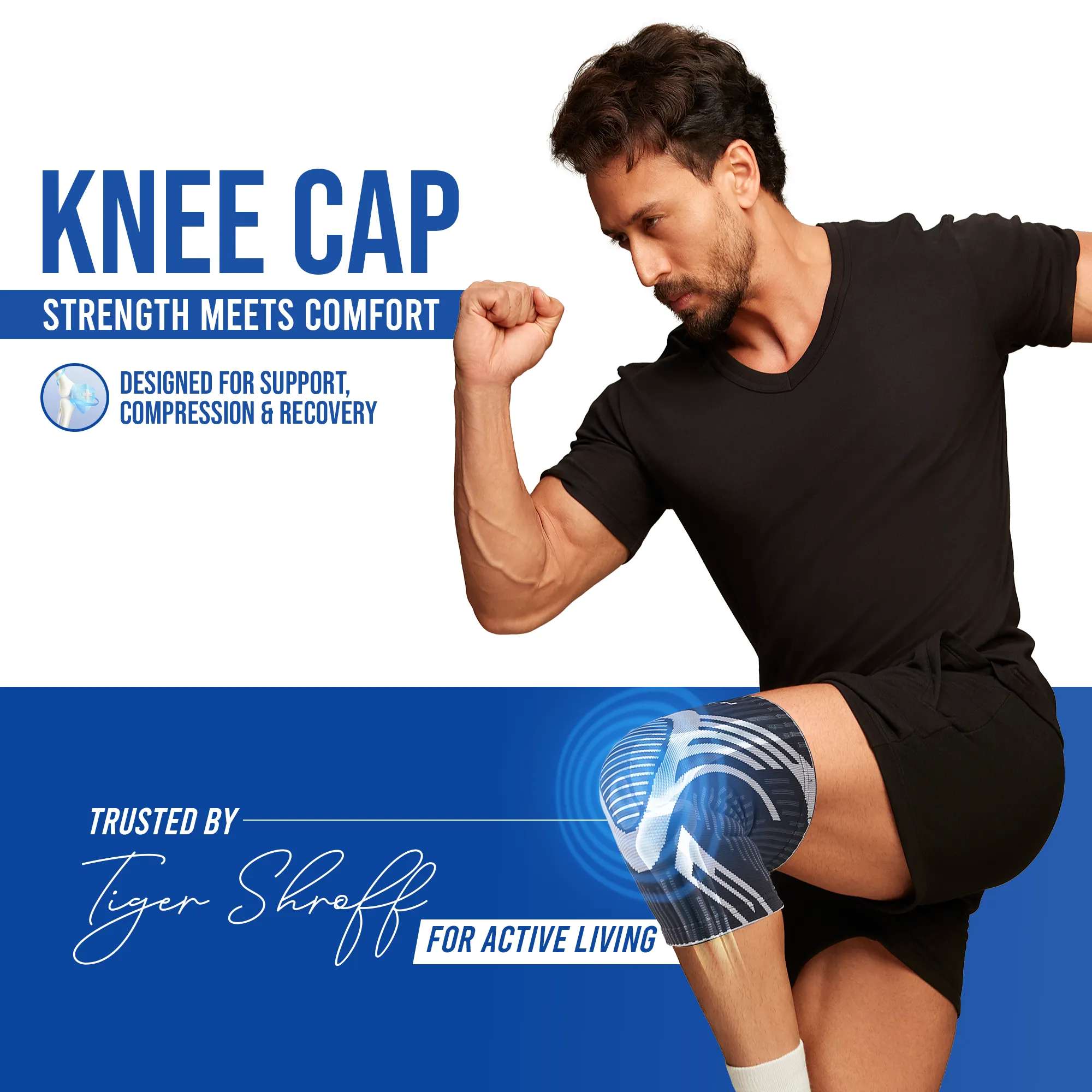 Designer Knee Cap for Sports, Gym, Running, Jogging & Weightlifting (Men) - Image 6