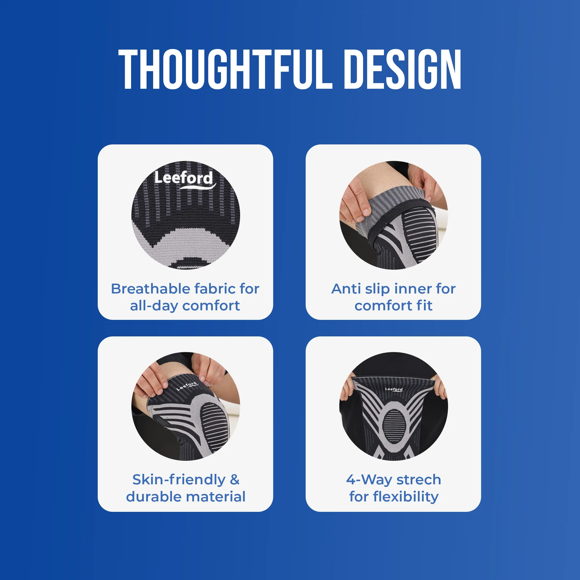 Designer Knee Cap for Sports, Gym, Running, Jogging & Weightlifting (Men) - Image 7