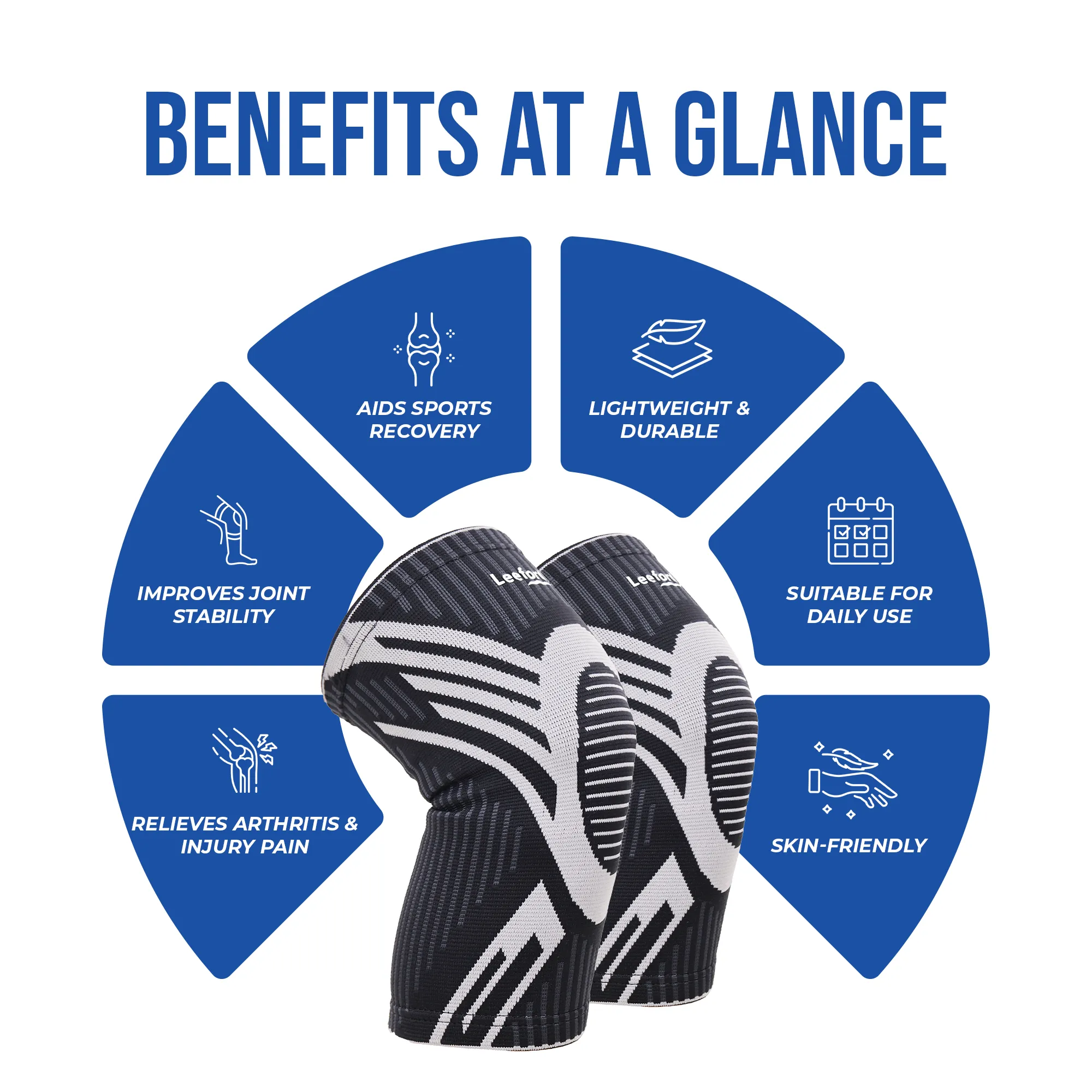 Designer Knee Cap for Sports, Gym, Running, Jogging & Weightlifting (Men) - Image 8