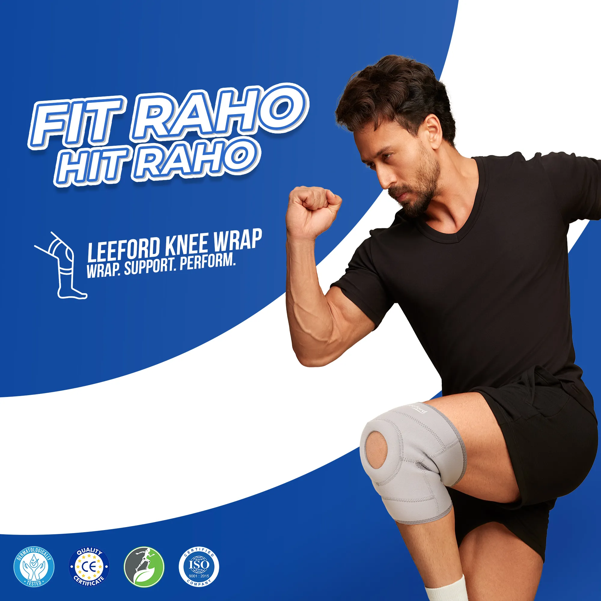 Knee Wrap for Pain Management | Neoprene Material, 4-Way Stretch - Image 3