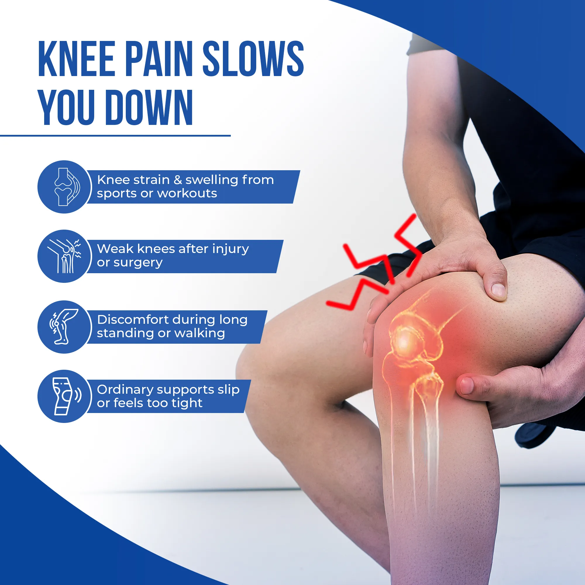 Knee Wrap for Pain Management | Neoprene Material, 4-Way Stretch - Image 4