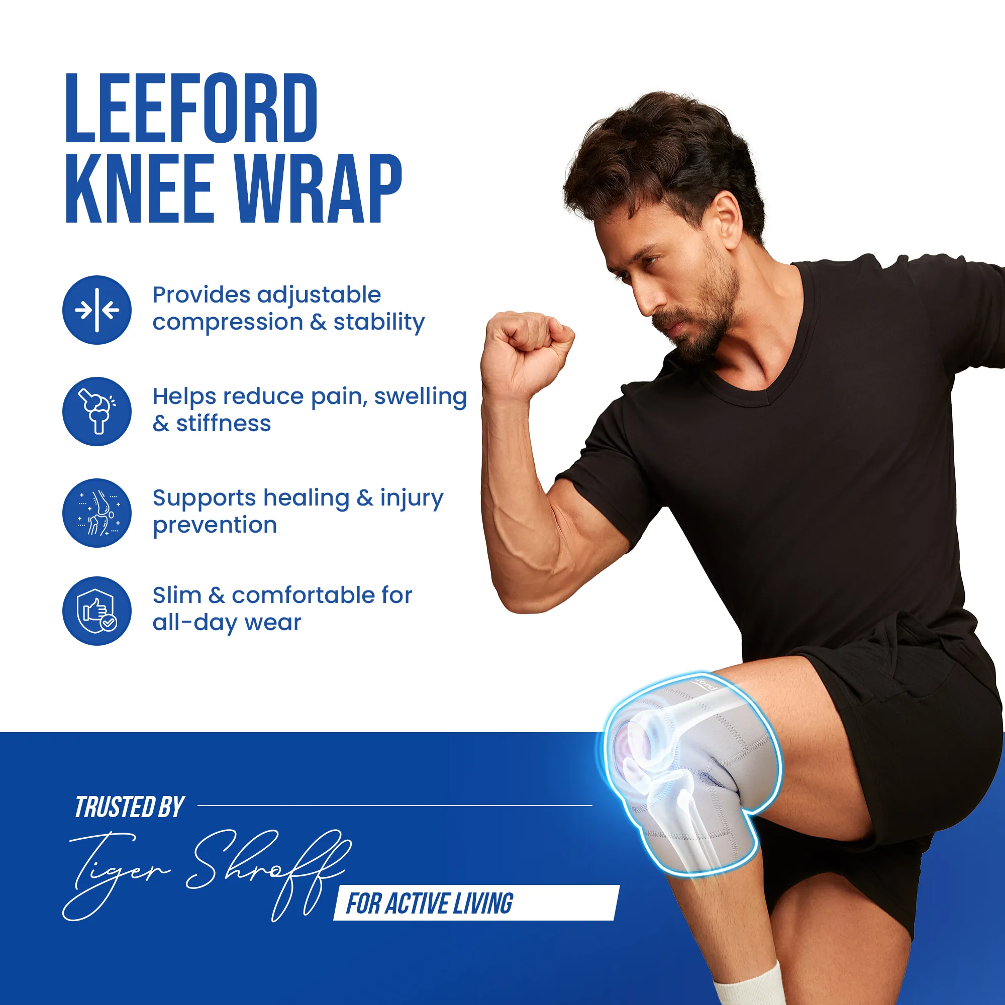 Knee Wrap for Pain Management | Neoprene Material, 4-Way Stretch - Image 5