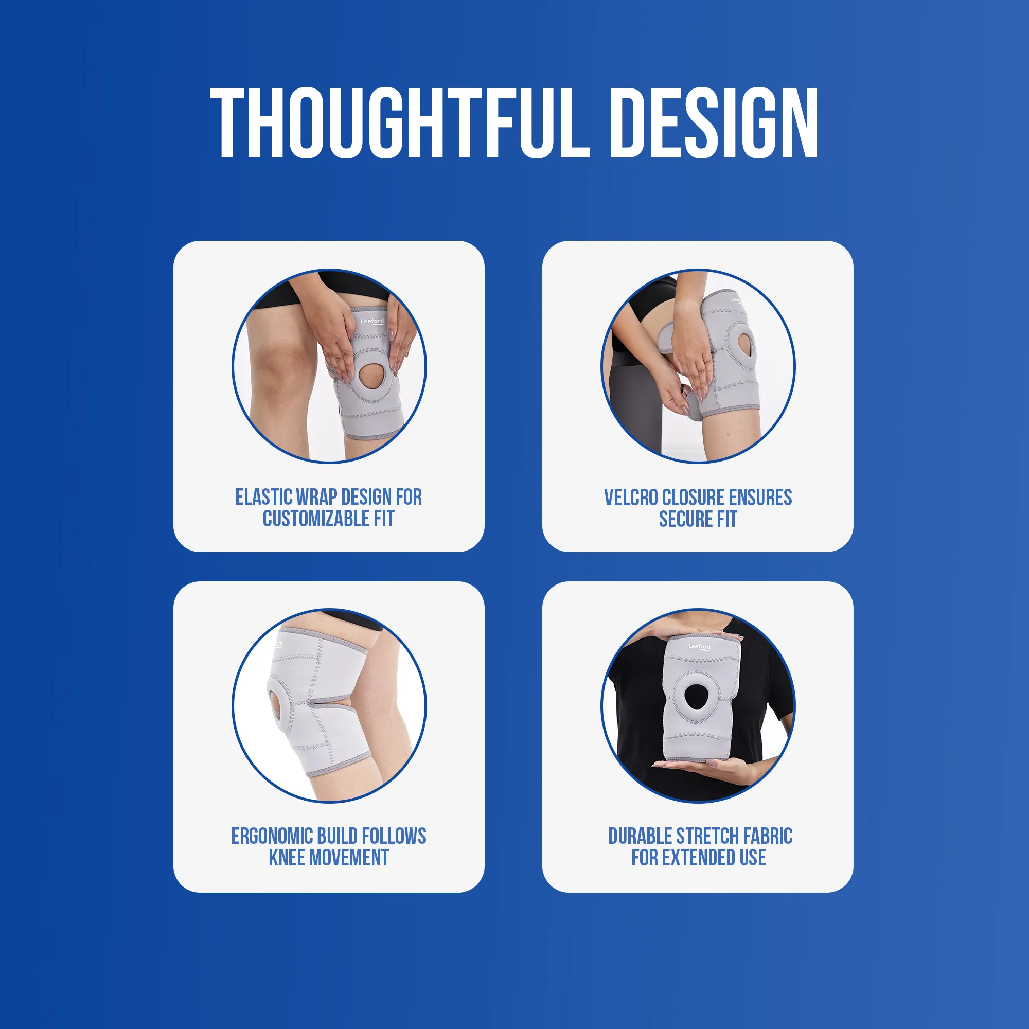 Knee Wrap for Pain Management | Neoprene Material, 4-Way Stretch - Image 6