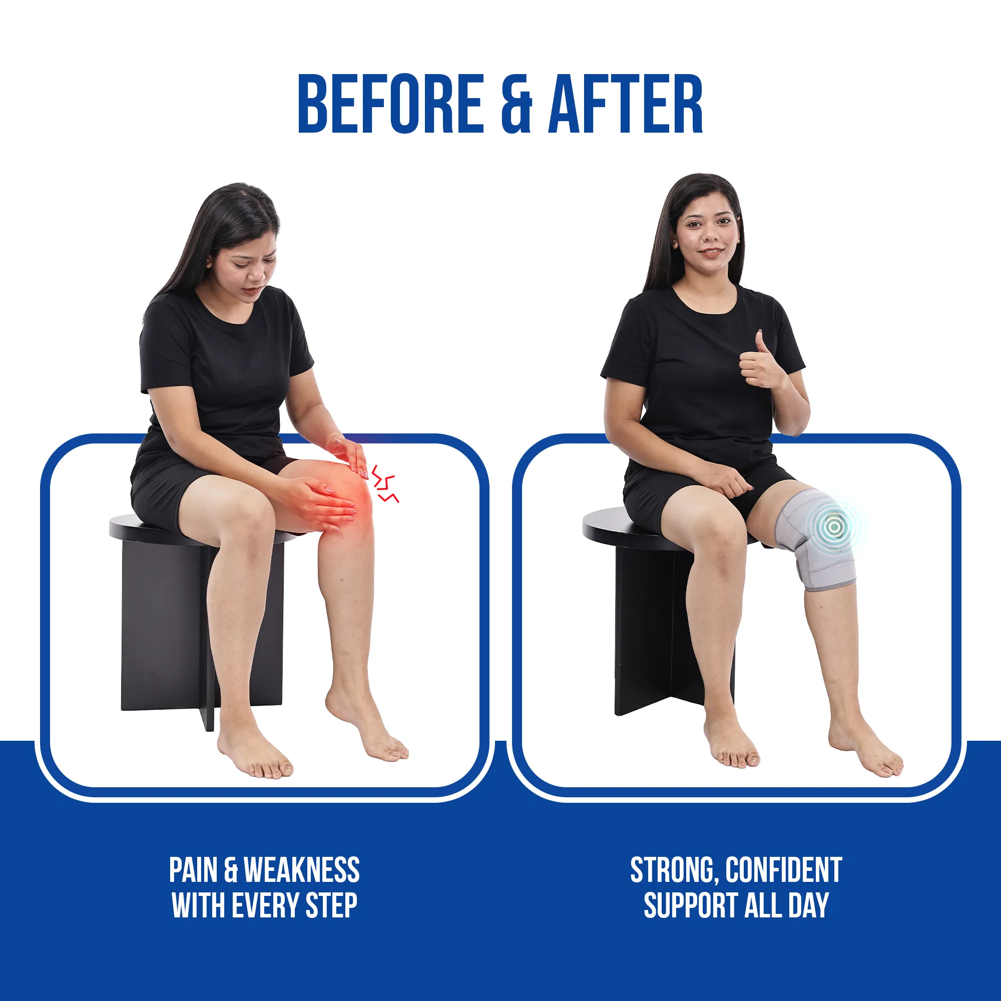 Knee Wrap for Pain Management | Neoprene Material, 4-Way Stretch - Image 9