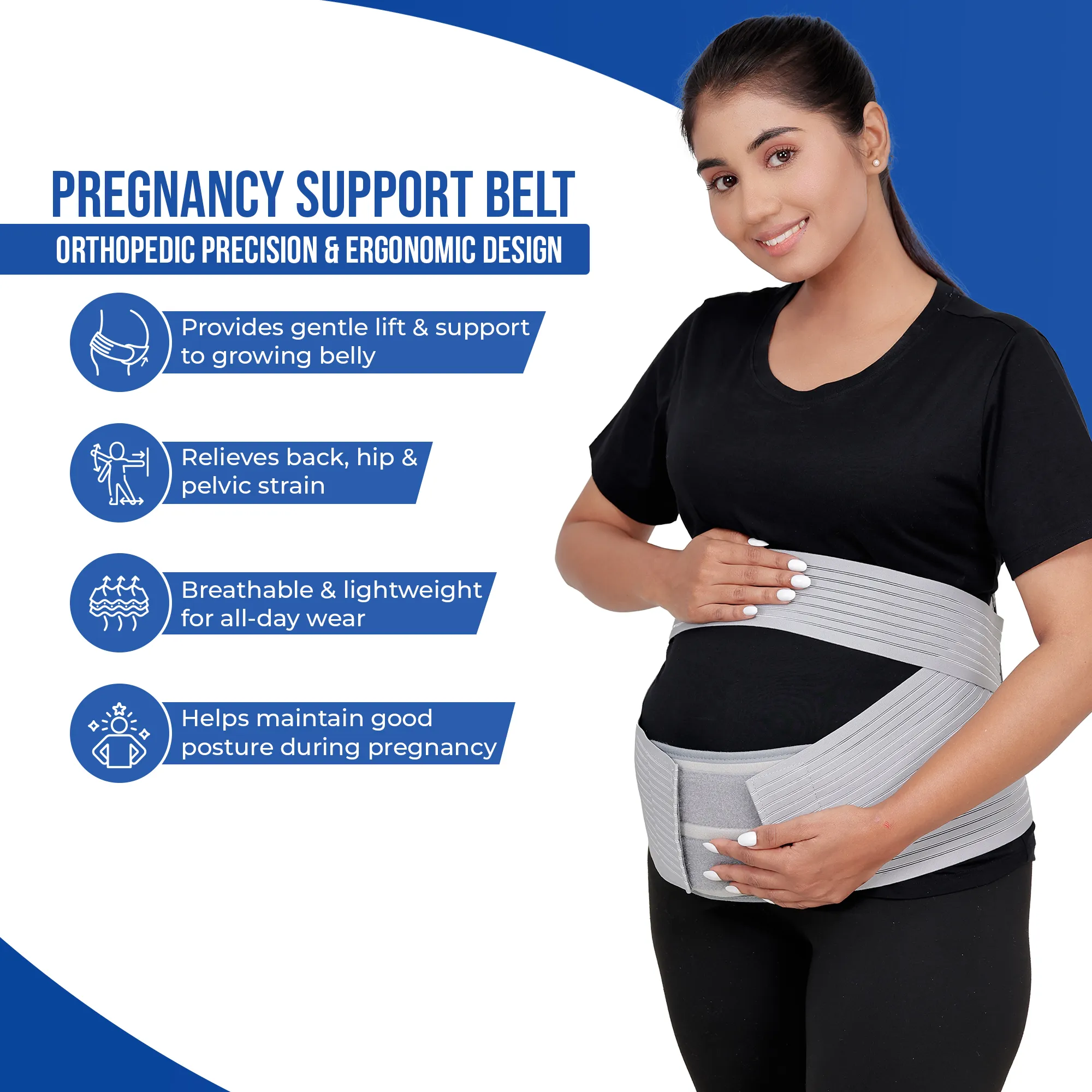 Pregnancy Support Belt | Supports Back, Belly & Posture for Comfort - Image 5