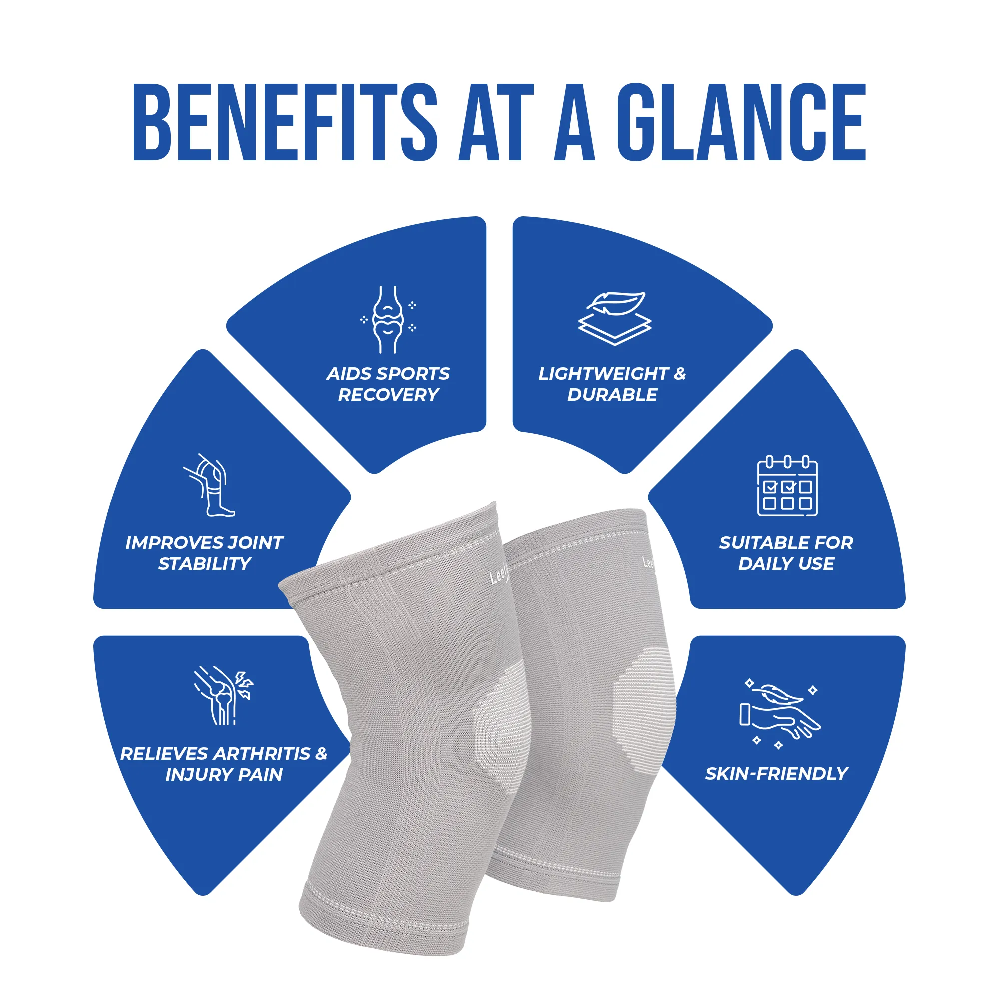 Leeford Premium Knee Cap | Reduces Pain, Swelling, Strain, and Promotes Faster Recovery - Image 7