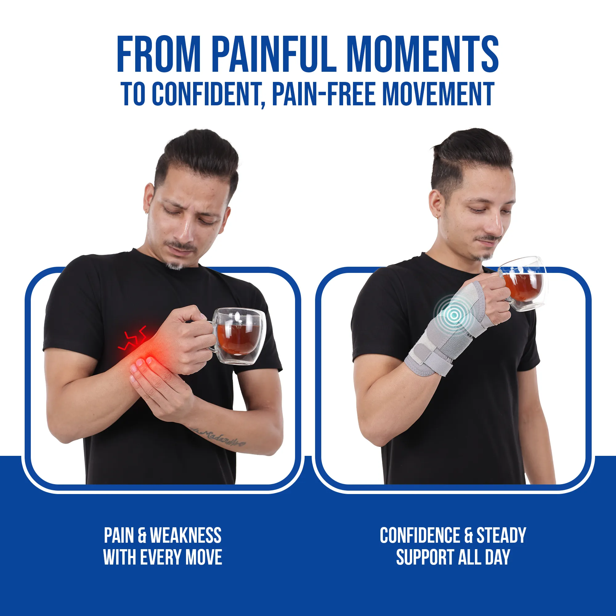 Ambidextrous Wrist Splint | Stabilises Wrist, Eases Pain - Image 10