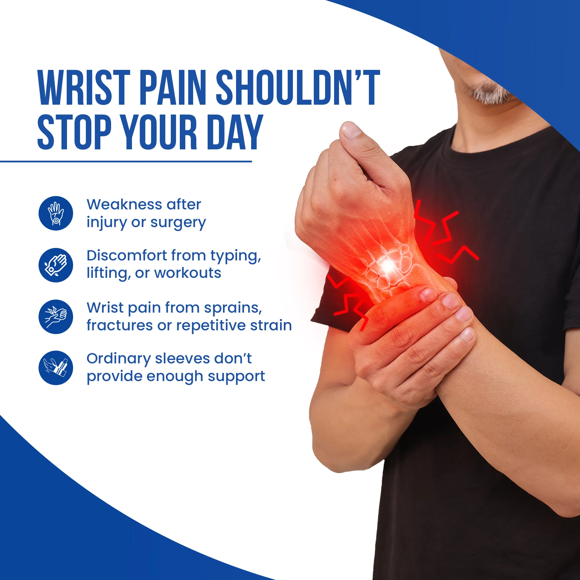 Ambidextrous Wrist Splint | Stabilises Wrist, Eases Pain - Image 4